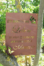 Gedichttafel, glückliches Leben