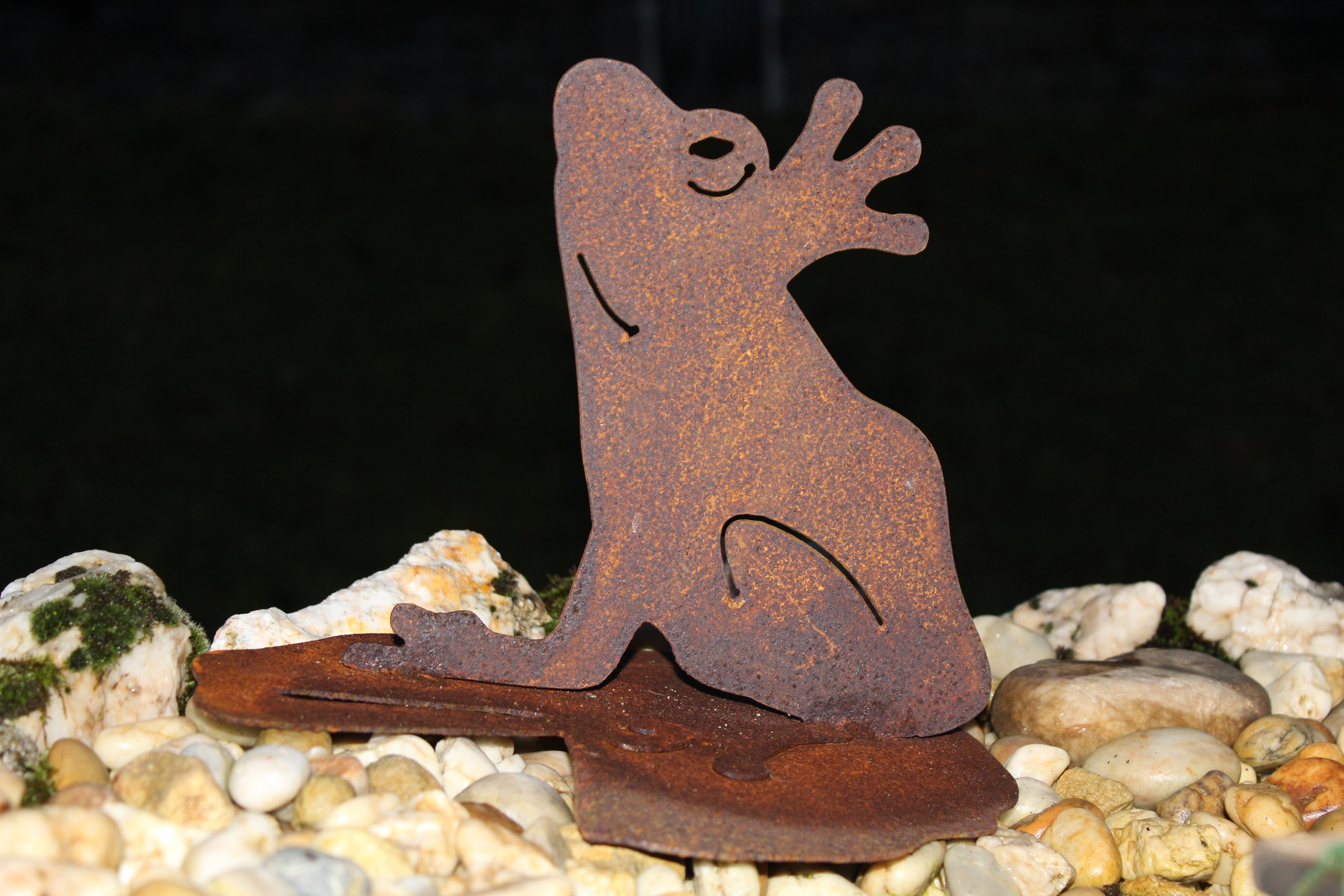 Frosch auf Seerosenblatt