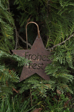 Stern "Frohes Fest" auf Stab