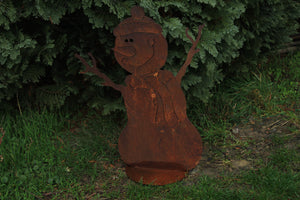 Schneemann "Kurti" auf Platte