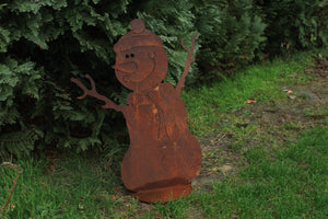 Schneemann "Kurti" auf Platte