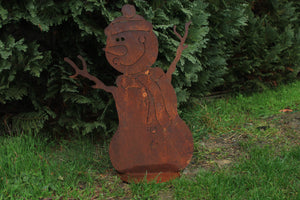 Schneemann "Kurti" auf Platte