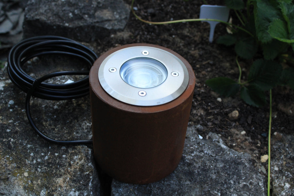 LED Strahler in Metallgehäuse Rost Optik
