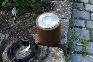 LED Strahler in Metallgehäuse Rost Optik