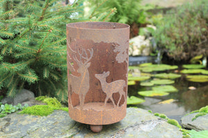 Forest Windlicht mit Hirsch und Reh